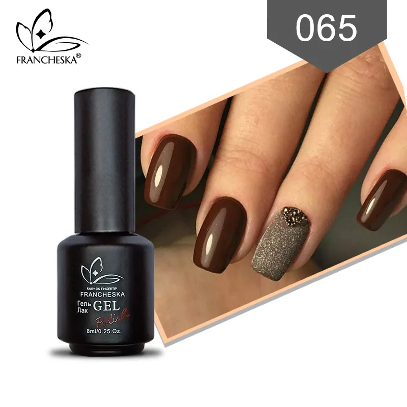 Francheska 065 Francheska гель лак для ногтей гель лак 80 цветов светодиодный УФ nagels spulletjes oje впитывающий полуперманентный Smalto для unghie Гель-лак - Цвет: Francheska 065