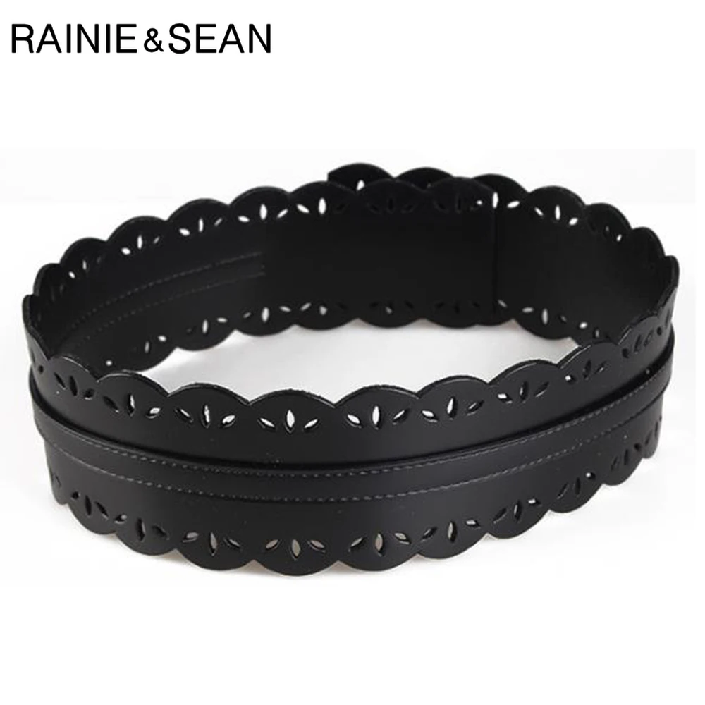 Женский широкий пояс RAINIE SEAN элегантный однотонный винно красного цвета