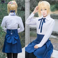 fate stay night saber cosplay costumes japanese anime sailor uniforms women cosplay dress halloween party clothing set
