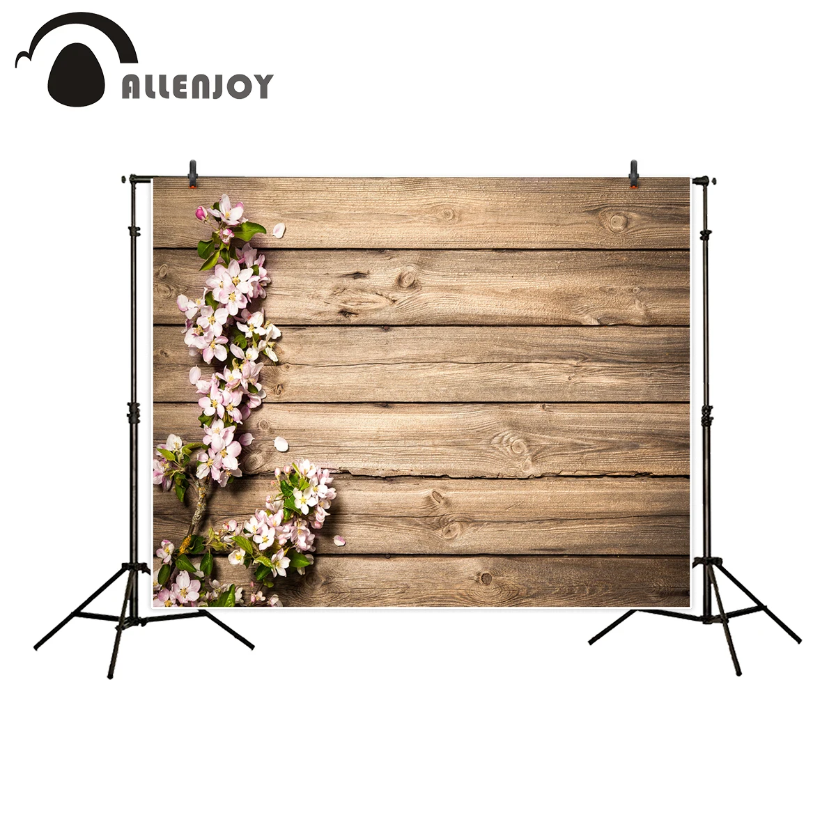 Allenjoy professional photography background Fresh plants flowers Vintage wooden board newborn backdrop photo studio photocall |