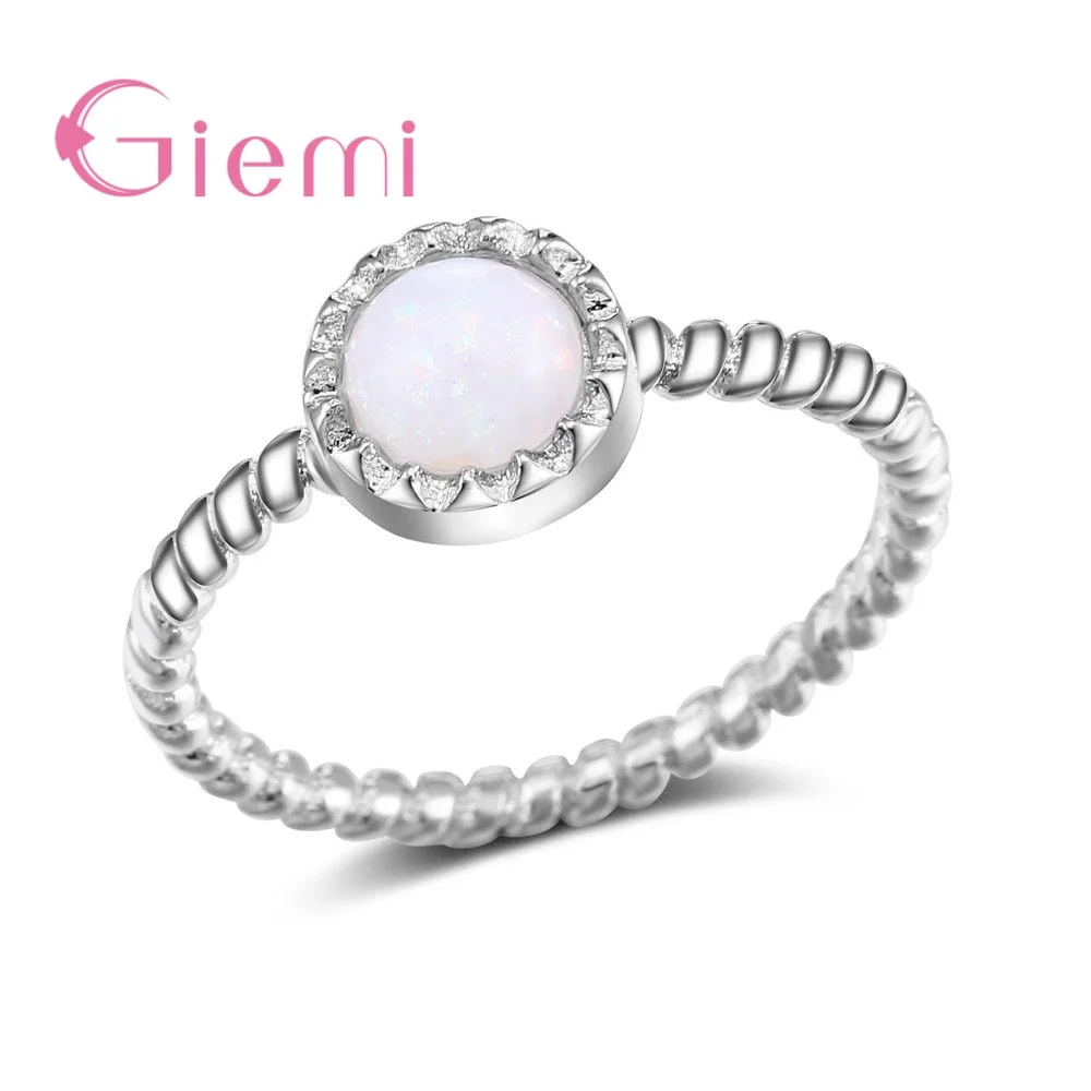 

Fashion Simple Rope Band Jewelry 925 Silver Real Rings for Women Simple Round AAA Zircon Bijoux Wedding Band Engagement Anel