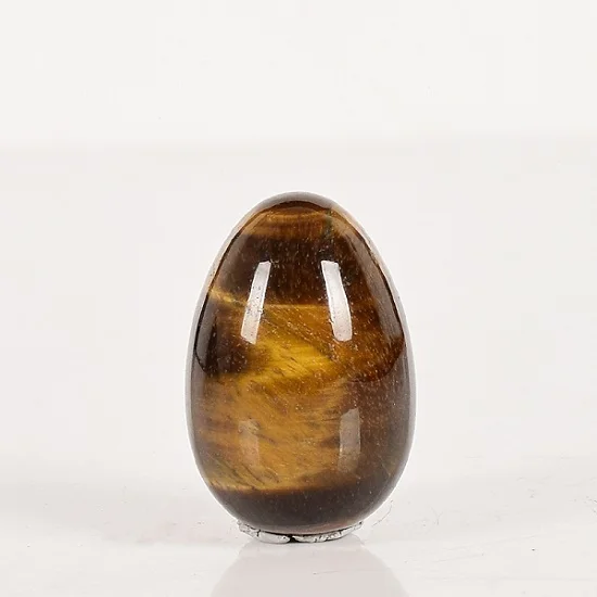 30X20 MM Jeaxi 4 размера непросверленный нефритовый яйцо камень тигровый глаз Сфера натуральный Кристальный массаж лечение шара резные фигурки камни для массажа - Цвет: 30X20 MM