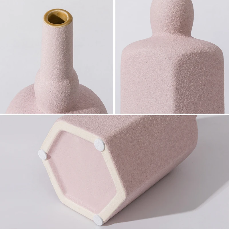 Простая Скандинавская керамическая ваза матовая твердая Morandi цветная зеленая