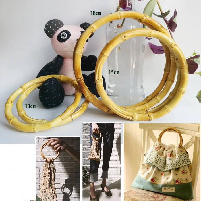 1 пара = 2pcs18cm Meetee натуральный бамбук кольца ручки DIY ручной работы ремесленный круглый ручка сумка аксессуары