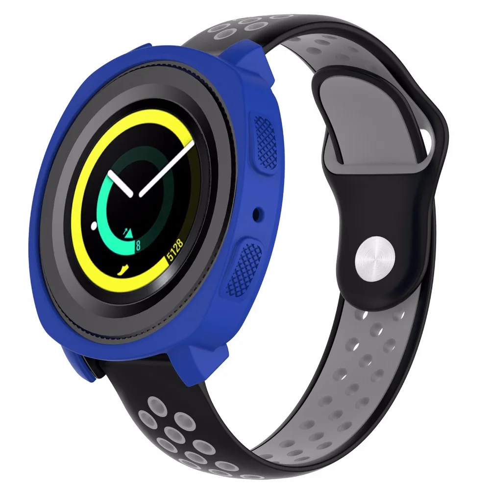 Подлинная силиконовая защитная оболочка Часы чехол для samsung gear Sport R600 защитный чехол умных часов Корпус чехол s