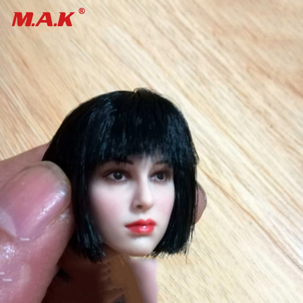 Масштаб 1:6 Натали Портман женщина голова Лепка с черными волосами модель игрушка