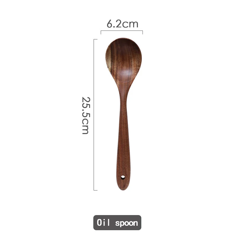 Teak Seasoning Spoon Натуральный Тиковый кухонный инструмент кухонная утварь деревянная кухонная утварь ремесленные столовые приборы рисовый фильтр ложка. Лопата для пиццы ложка - Цвет: Teak Seasoning Spoon