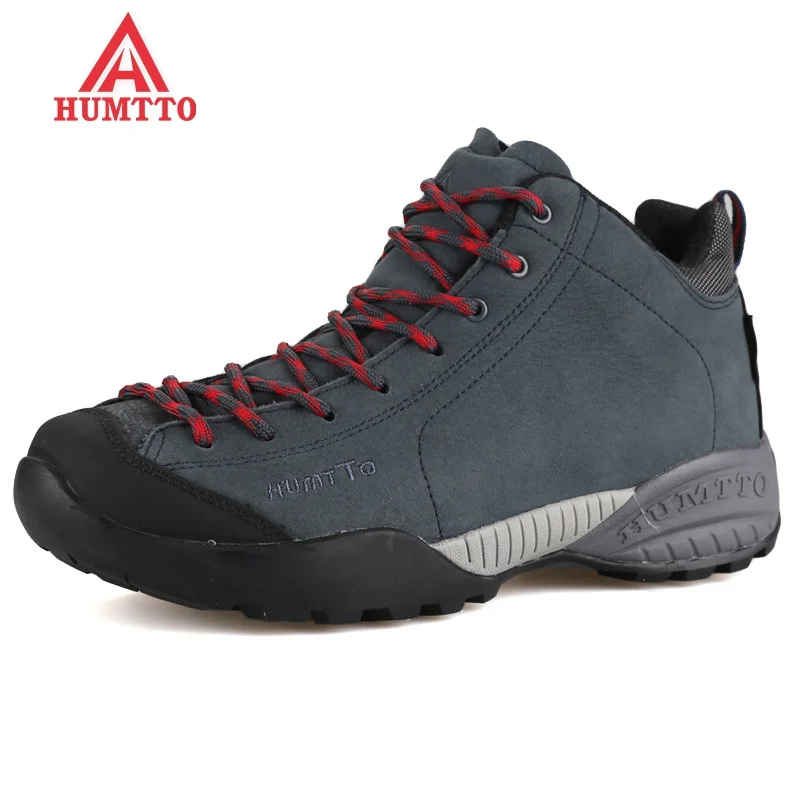 Real Winter Waterproof Hiking Shoes Men Genuine Leather Outdoor Sneakers Climbing Boots Breathable Sport Warm Hunting Mountain