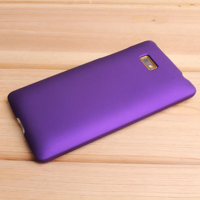 Для htc Desire 600 Dual SIM 606W высококачественный черный прорезиненный жесткий матовый чехол - Цвет: Purple