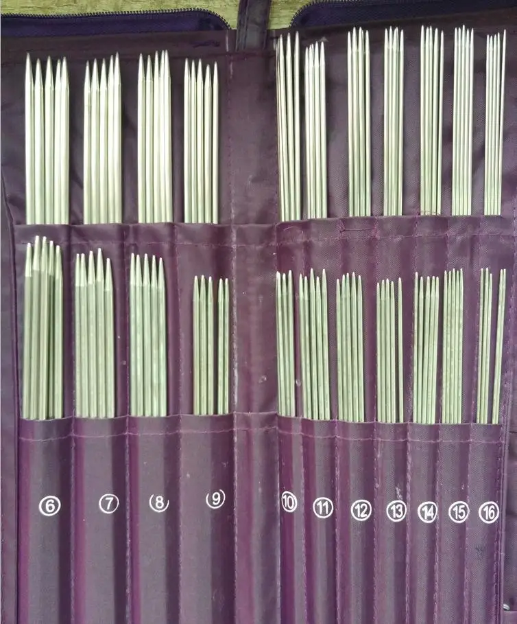 5 round needles Гладкие прямые спицы из нержавеющей стали, круглые спицы, спицы для вязания крючком, набор для плетения «сделай сам», комплекты вязаных игл - Цвет: 5 round needles