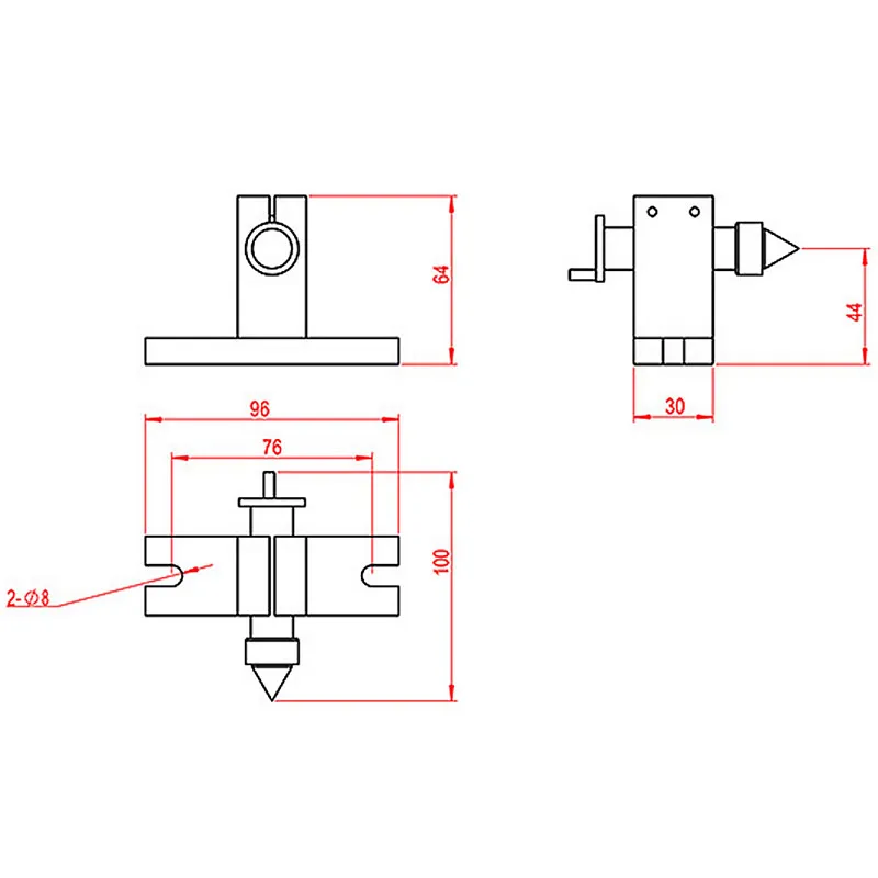 Center Height 44mm Tailstock and Rotary A Axis 4th 50mm 3 Jaw Chuck for CNC Router Engraving Machine | Инструменты
