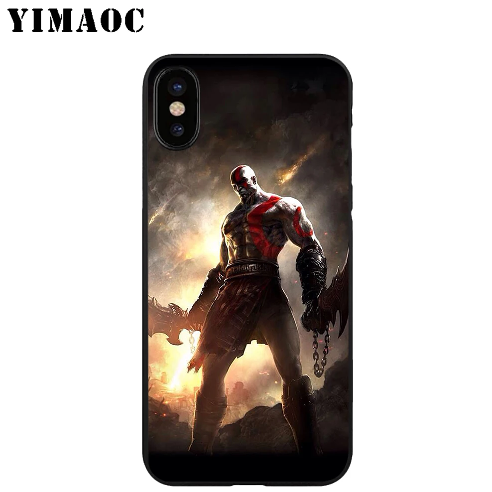 Мягкий силиконовый чехол YIMAOC God of War для iPhone X или 10 8 7 6 6S Plus 5 5S SE Xr Xs Max |