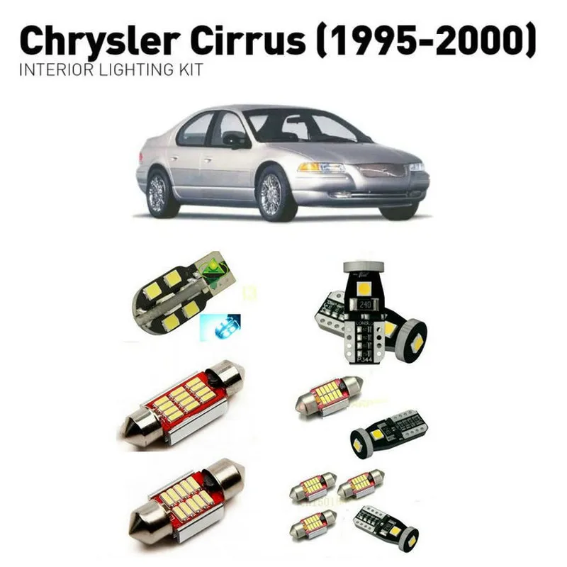 Светодиодные внутренние фары для Chrysler cirrus 1995-2000 9 шт. светодиодные автомобилей