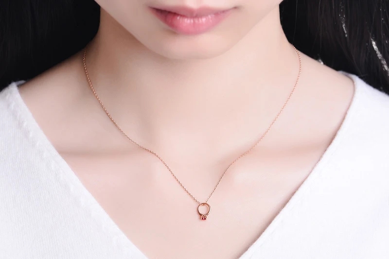 Подвеска ZOCAI Style из серебра 925 пробы с красным Рубином 0 07 карат розовое золото 18 К