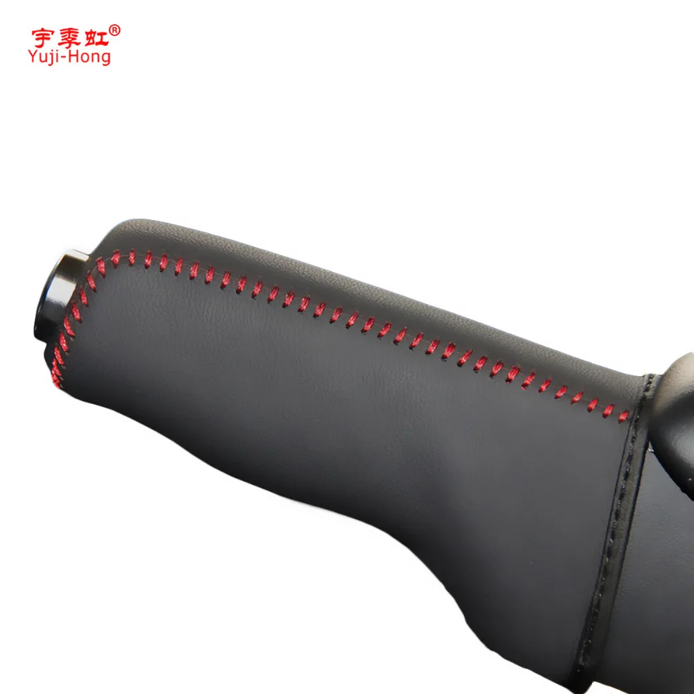

Yuji-Hong Car Handbrake Covers Case for Audi TT (2008-2013) Car Styling Handbrake Grips Genuine Leather Auto Cover Black