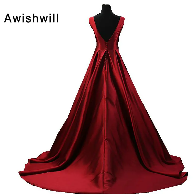 Custom Made Sleeveless Elegant Red Evening Dresses Long Applique Beaded Floor Length Gowns Women Formal | Свадьбы и торжества