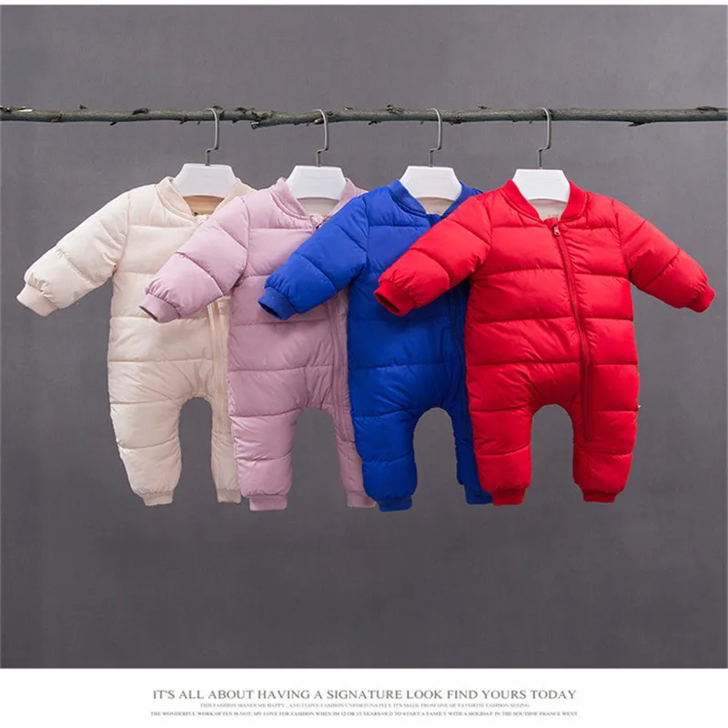 BibiCola теплый для новорожденного комбинезоны младенцев зимняя утепленная верхняя