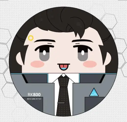 Детройт: станьте человеком Conner RK800 хлопок Мягкая кукла подушка Круглая Подушка