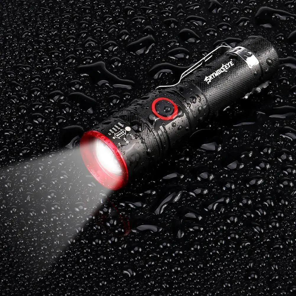 SKYWOLFEYE USB Перезаряжаемый T6 светодиодный фонарик 2000 люмен Водонепроницаемый