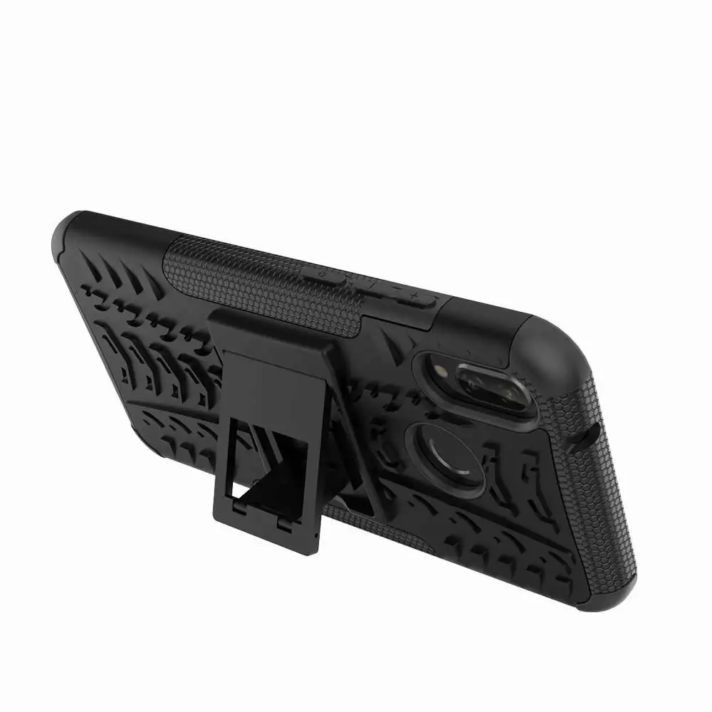 IDOOLS Case For Huawei P20 Lite Nova 3e Shockproof Hybrid TPU+PC Armor Back Cover Kickstand Cases mini 5.84 inch |