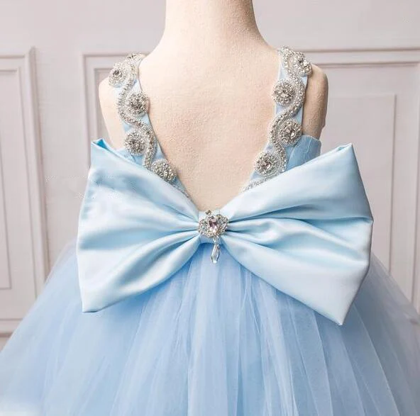 Бальное платье костюм по мотивам Золушки милое небесно-голубого цвета с