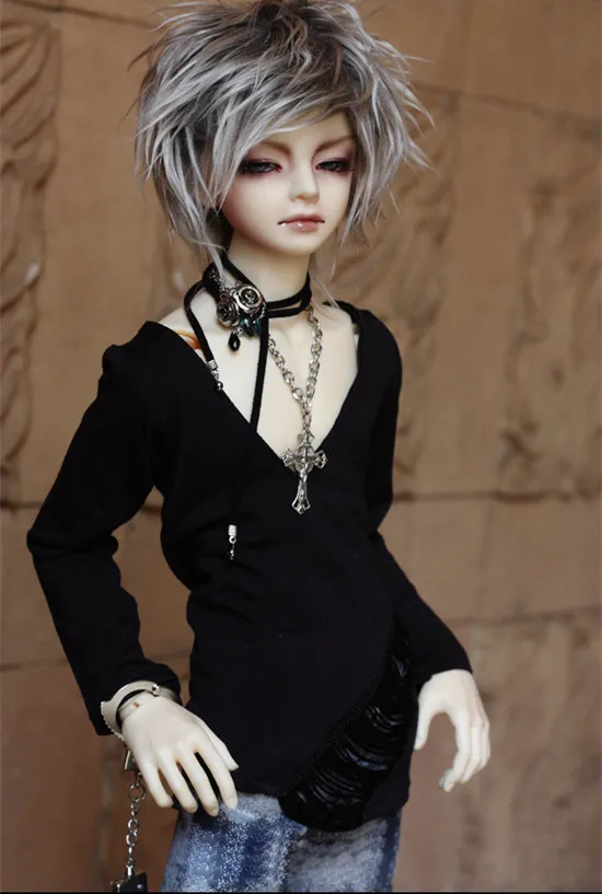 BJD женская футболка черная с глубоким v-образным вырезом черная с кисточками с открытой спиной Классическая рубашка для BJD SD17 аксессуары для кукол