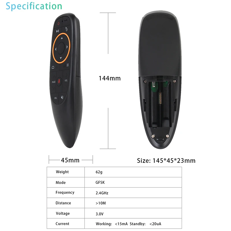 Пульт дистанционного управления KEBIDU G10S Pro с подсветкой воздушная мышь голосовое