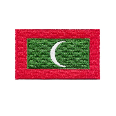 Maldives Азиатский флаг вышивка железа на патчи аппликация на одежду стикер - Цвет: Maldives
