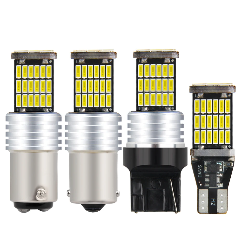 2 шт. светодиодный стоп светильник T15 1156 BA15S P21W BAU15S PY21W W16W CANBUS без ошибок|Сигнальная