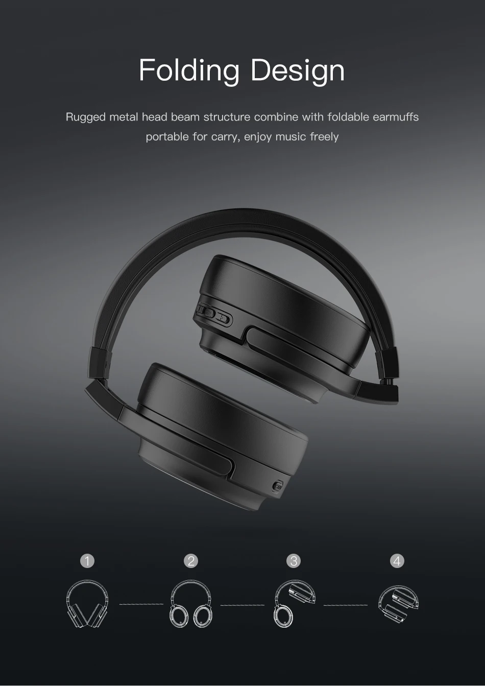 AWEI A950BL ANC спортивные наушники без шнуровки с шумоподавлением, Bluetooth наушники с глубоким басом, HiFi, водонепроницаемые для iPhone