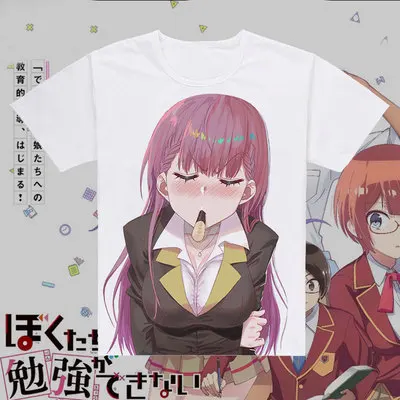 Футболка Bokutachi wa Benkyou ga Dekinai мы никогда не учимся футболка Аниме Косплей юбилега