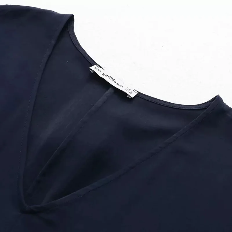 Летнее женское платье с v образным вырезом мешковатое бантом элегантное короткое