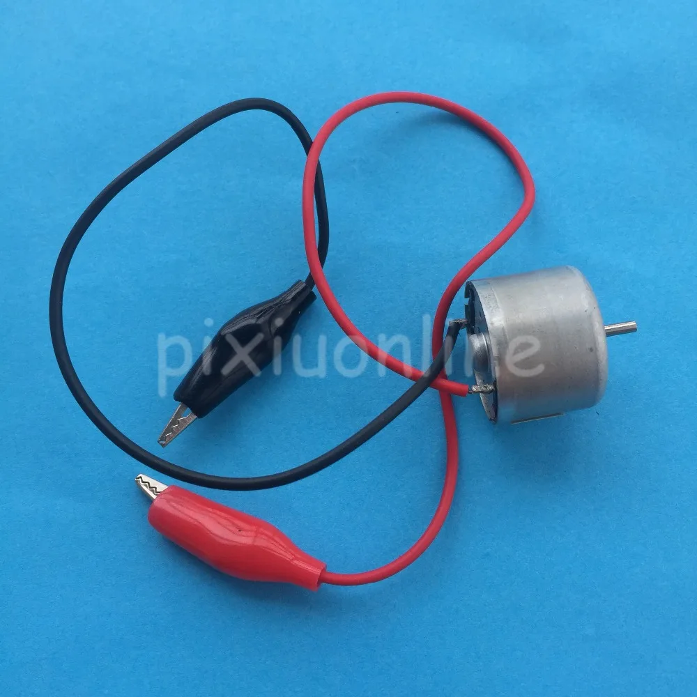 J396Y DIY 310 микро двигатель постоянного тока с красочным крокодиловым зажимом