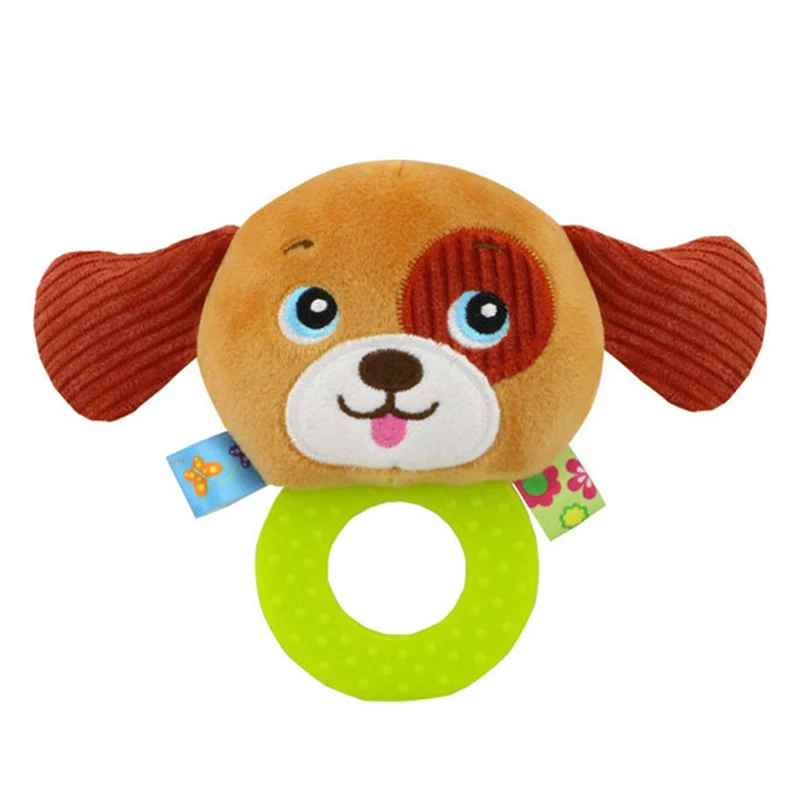 style 1 dog Мультяшные детские погремушки, милые животные, колокольчики, плюшевые мягкие игрушки для новорожденных, для малышей, для маленьких мальчиков и девочек, обучающие игрушки - Цвет: style 1 dog