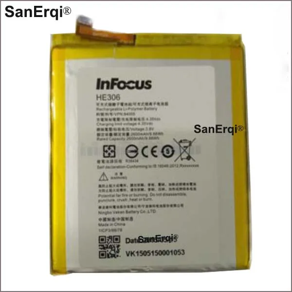 

10 шт., HE306 2600 мАч, Высококачественная фотобатарея для Infocus M680 M535 HE306, литий-полимерные батареи