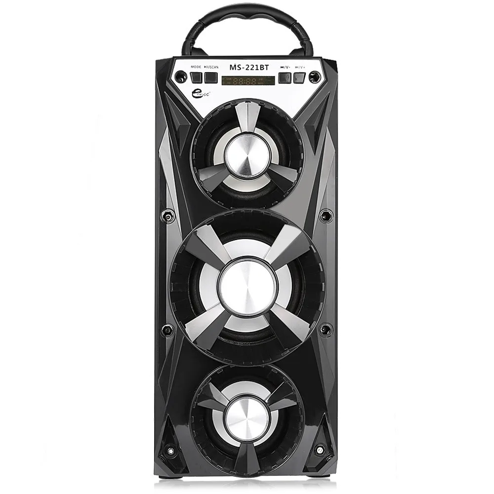 MS-221BT Портативный Bluetooth Динамик FM радио AUX с светодиодный sleek красочные Подсветка