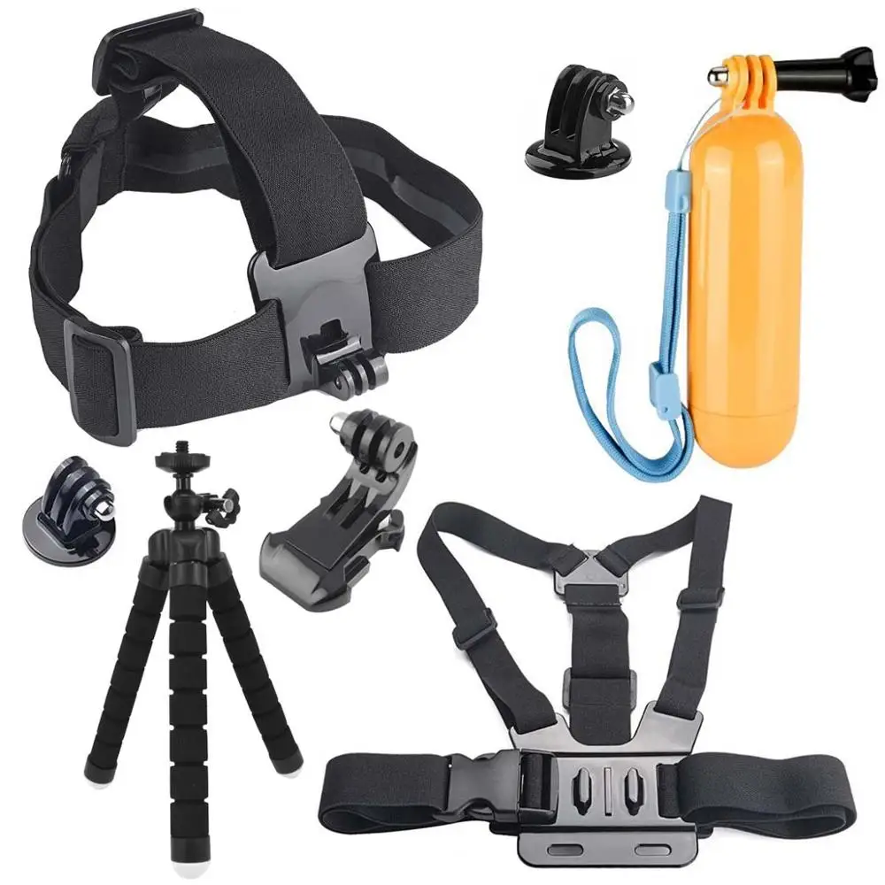 GloryStar для Gopro, набор аксессуаров для go pro hero 6, 5, 4, 3, комплект, 3-полосная селфи-Палка для Eken h8r, для xiaomi, для yi, EVA, чехол VS77 - Цвет: Typy G