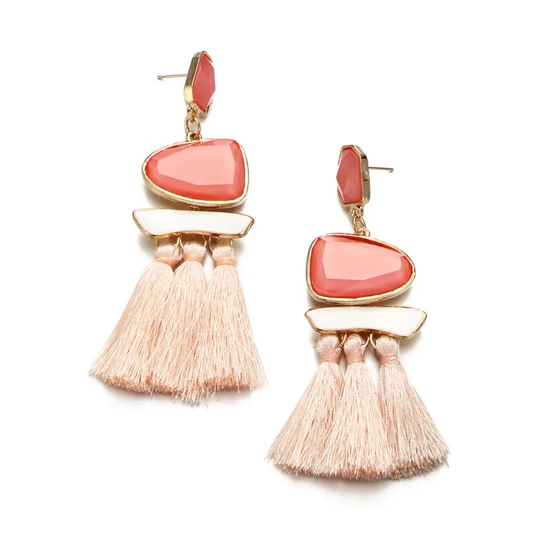 Aretes 2017 7 цветов богемный Серьги и геометрические Ювелирные изделия из кристаллов