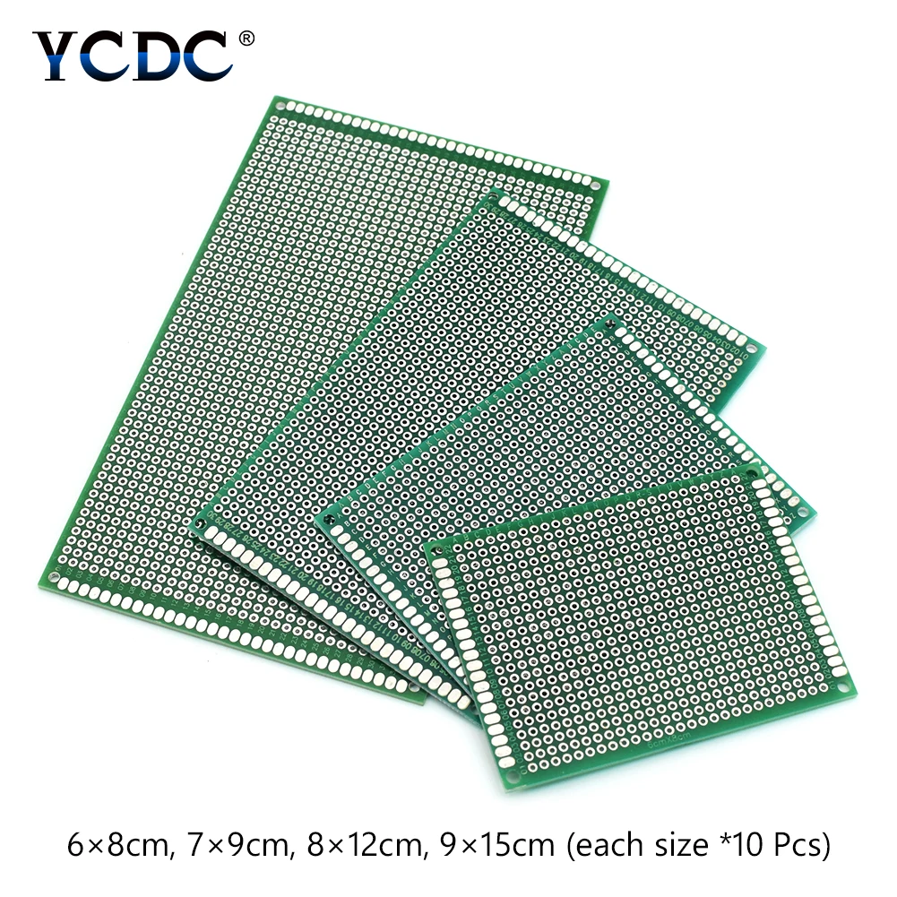 40 шт. набор 6x8 7x9 8x12 9x15 см PCB печатная плата поединок стороны Прототип Макет 4