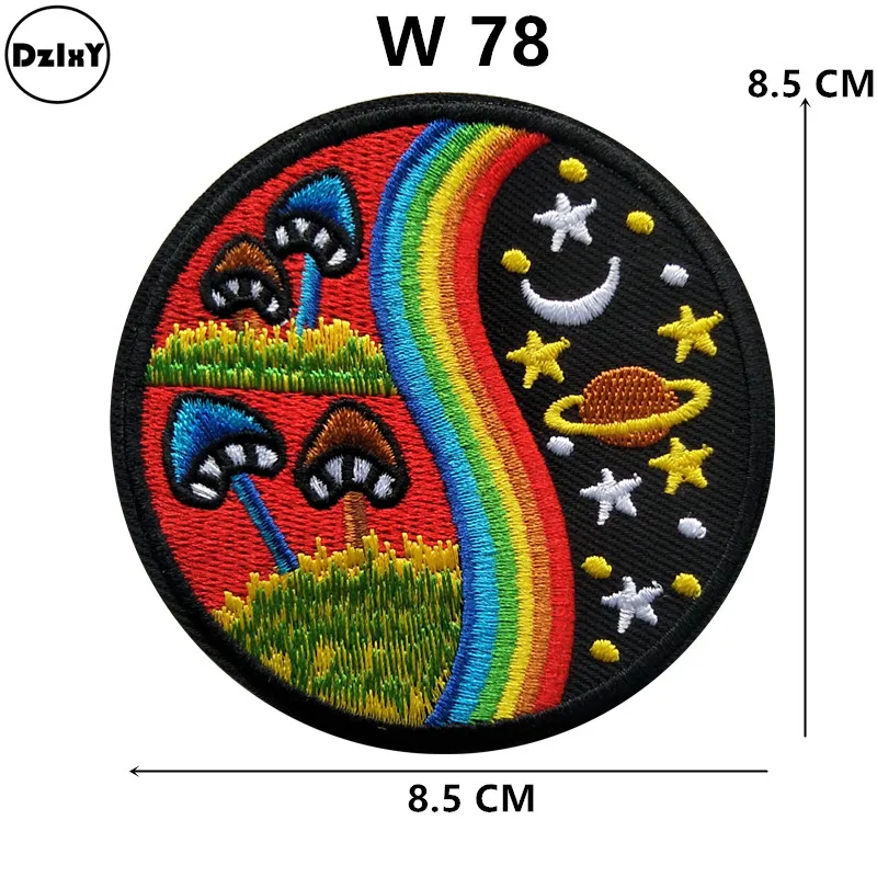 1-PCS-W-78 46 стилей) нашивки инопланетяне для одежды НЛО вышитые аппликации железо на космонавте значки полосы планеты наклейки на одежду - Цвет: 1-PCS-W-78