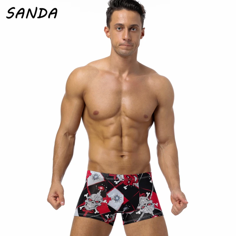 Горячая Распродажа модные брендовые мужские шорты SANDA Cueca трусы боксеры для геев