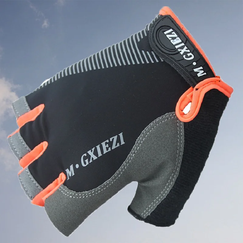 Women Men Half Finger Silica Gel Gym Fitness Body Building Weight Lifting Motorbike Gloves Elastic Cycling Sports |