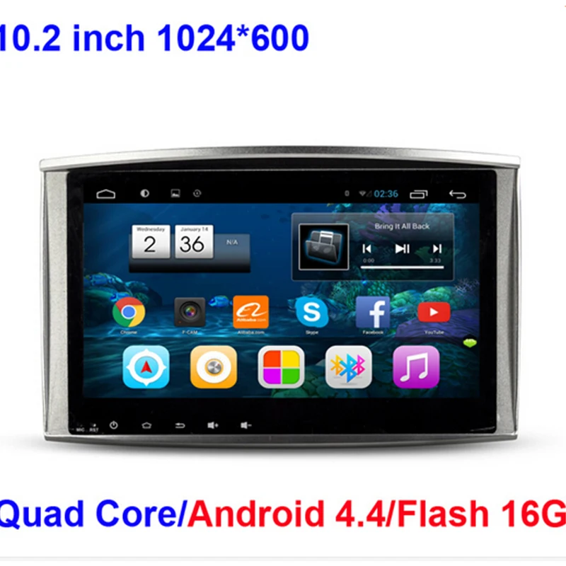 Для 10.2 &quot4 ядра 16 ГБ Android 4.4 автомобиль DVD Радио GPS навигации для Toyota Land Cruiser 100 LC100
