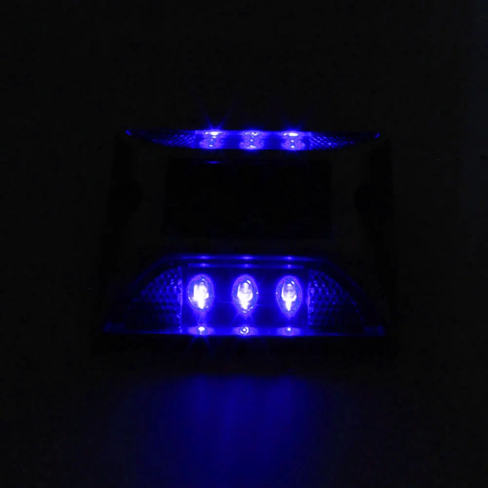 

Outdoor Garden Steady Warning Pathway Lamp Brick Square Road Stud Light Path Ground Solar Power Street Deck Traffic