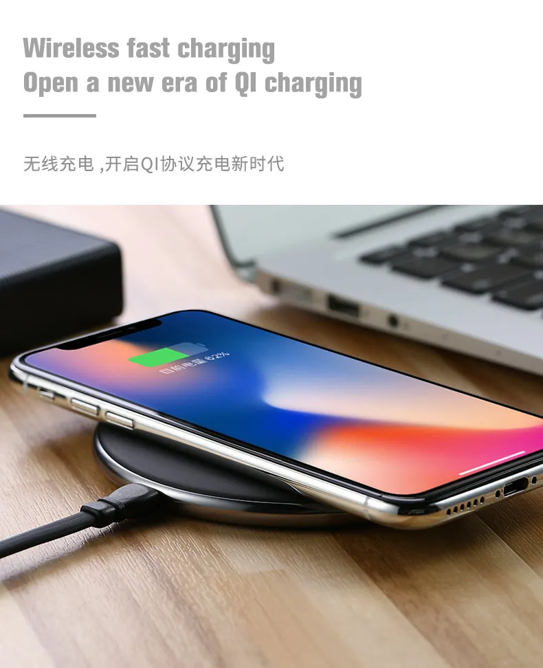 Remax Беспроводной Зарядное устройство 5 Вт Qi Стандартный зарядку для iPhone 8/8 P/X/XS для samsung S8/S9 с 1,2 м кабель Micro