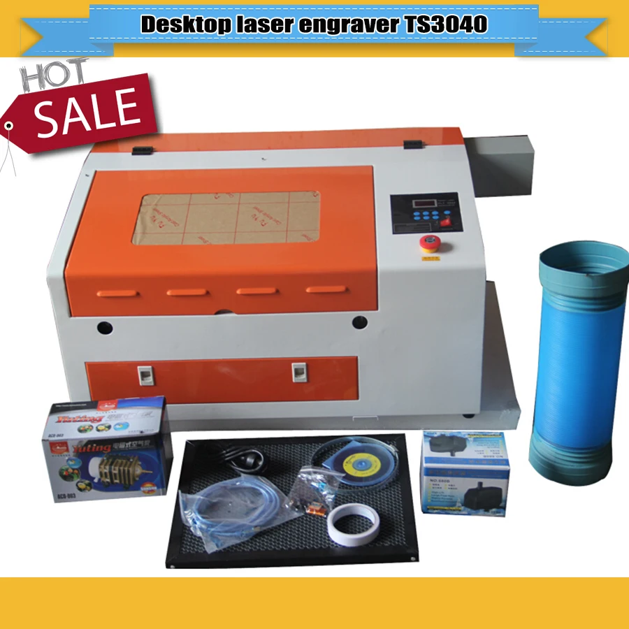 Мини ЧПУ 50 Вт 400*300 мм Гравировка области CO2 лазерной гравировки ts4030 с USB Интерфейс лазерный гравер