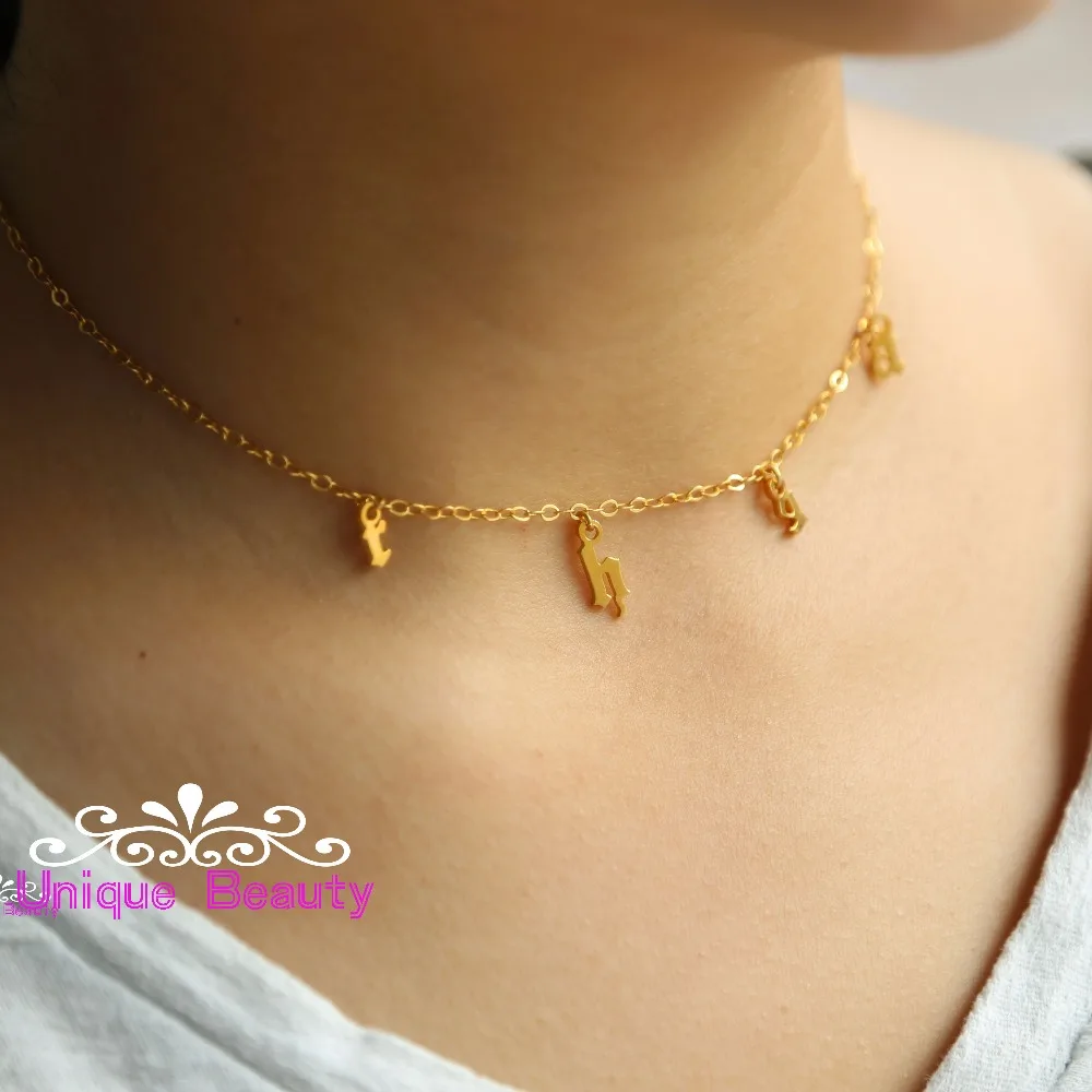 Ожерелье чокер с подвеской в виде букв|jewelry jesus|necklace cord for pendantsjewelry stud |