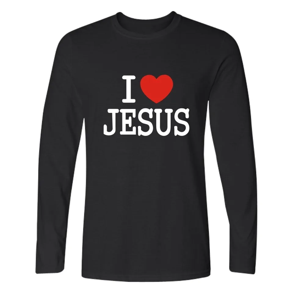 

I Love Jesus Christian long sleeve T Shirt women t-shirt casual summer tops streetwear tops tees girls clothes
