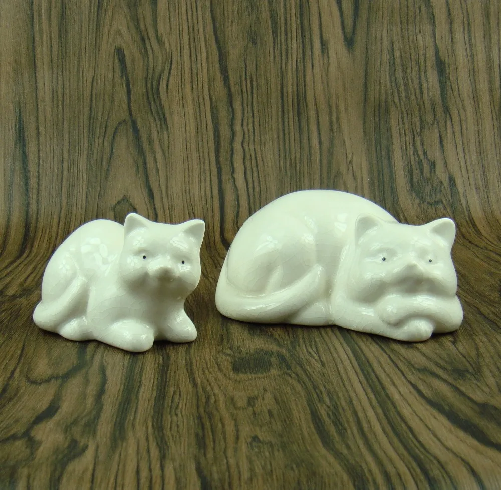 

Porcelain Kitten Figurines Ornamental Household Ceramics Kitty Miniatures Handicraft Gift Embellishment Accessories Furnishing