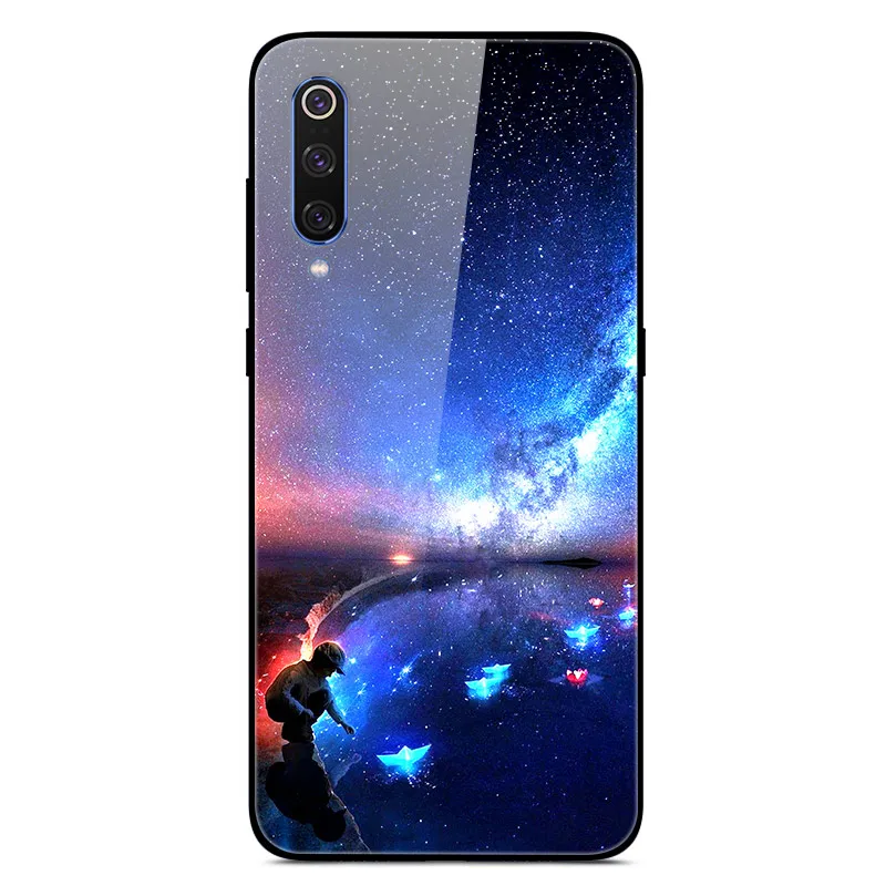 Чехол для Xiaomi mi 9 чехол телефона Жесткий из закаленного стекла Mi SE мягкий бампер mi9